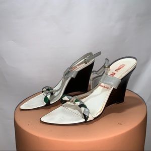 Miu Miu Vintage Leather Thin Wedges 39.5